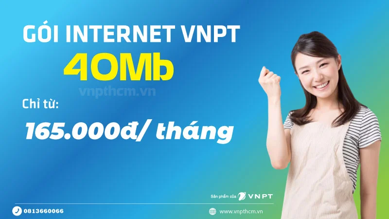 Giá Gói cước internet 40Mbps VNPT