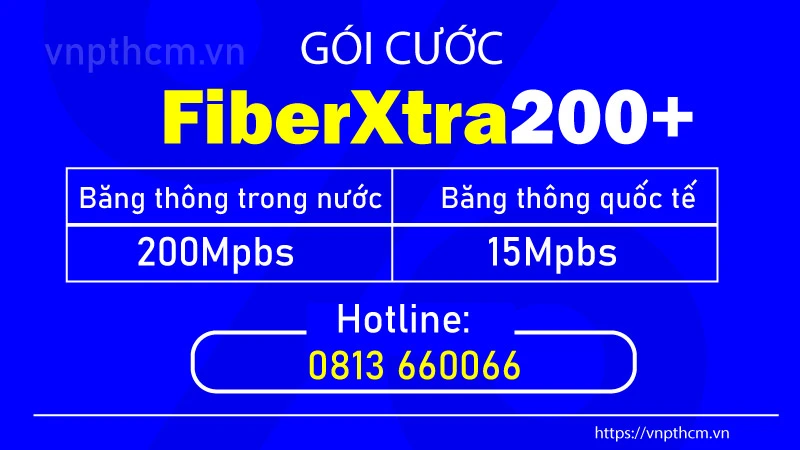 gói cước vnpt FiberExtra200+ 200Mbps