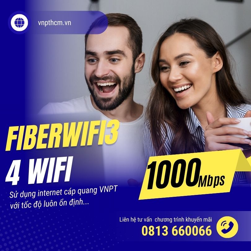 Gói internet FiberWifi3 VNPT - 1000Mbps